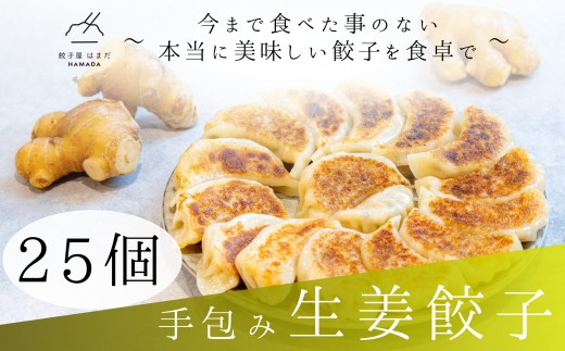 餃子 手包み生姜餃子 25個入り 餃子屋はまだ