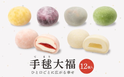 クリーム大福 手毬大福 6種類 セット 冷凍 12個入 大福 苺 桃 マンゴー 生チョコ 抹茶 ブルーベリー 大福アイス アイス ギフト デザート スイーツ 和菓子 甘味 アイス大福 取り寄せ お菓子 おやつ 解凍 プレゼント 詰め合わせ エリート洋菓子店 香川県 丸亀市 2278020 - 香川県丸亀市