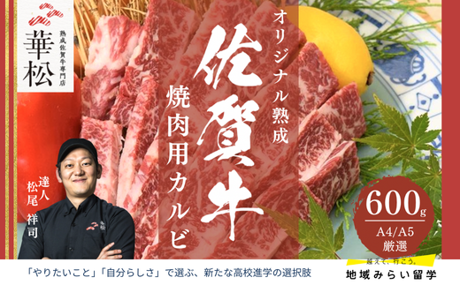 A4 A5 佐賀牛 焼肉用カルビ600g