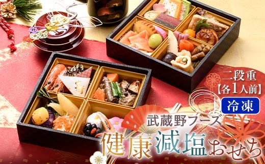 健康減塩おせち 2段重[冷凍] 12月29日もしくは12月30日にお届け ※離島配送不可 FAA-020