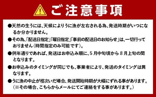 岩手県山田町のふるさと納税 【2026年先行予約】 長根水産 生うに 100g 3パック 計300g 無添加ウニ 瓶入り ウニ キタムラサキウニ 【沖縄・離島配送不可】YD-709