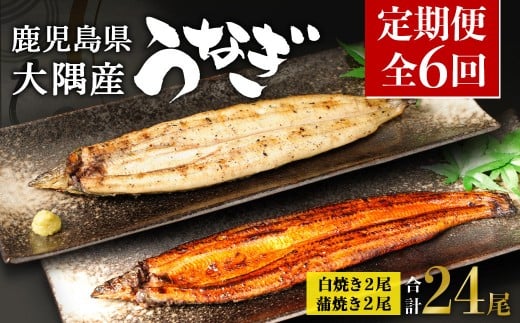 【定期便全6回】鹿児島県大隅産 千歳鰻の白焼2尾・蒲焼き2尾 (1尾110g~130g) 2283787 - 鹿児島県大崎町