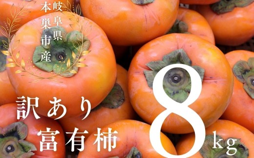 【ふるさと納税】【2025年11下旬～発送】令和7年産 訳あり 富有柿 8kg サイズ おまかせ 柿 かき フルーツ かき ふゆうがき 果物 わけあり 訳アリ 不揃い 規格外 傷 ふぞろい B級品 フルーツ 本巣市 10000円 1万円 11月 12月 発送 くどみフルーツ農園 岐阜県