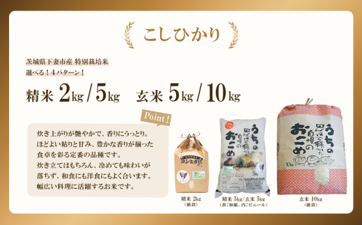 【 11月出荷 】令和7年産 新米 茨城県産 特別栽培米・こしひかり 玄米 10kg （ 紙袋 ）