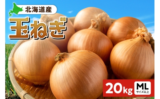 玉ねぎ 北海道産 20kg MLサイズ以上