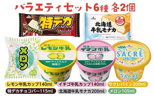バラエティセット　6種｜アイス デザート シャーベット※着日指定不可※離島への配送不可 959303 - 栃木県さくら市