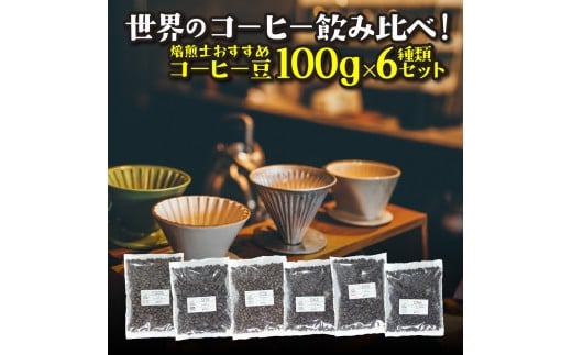 [豆]コーヒー豆 100g×6種類セット 合計600g 注文後焙煎