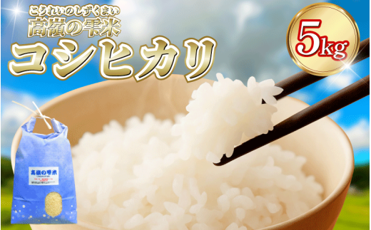 米 5kg お米 新米 令和7年産 コシヒカリ こめ ご飯 ごはん おにぎり 白米 精米 精白米 卵かけご飯 うなぎ うな重 に合う 食品 備蓄 保存 防災 ギフト 贈答 プレゼント お取り寄せ グルメ 送料無料 徳島 阿南 高嶺の雫米