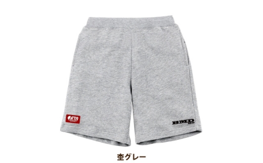 JTTA公認　卓球ユニフォーム＜男女兼用:Lサイズ＞スウェットゲームハーフパンツ　杢グレー【1667338】 2286759 - 岐阜県羽島市