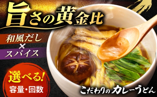 [選べる定期便回数/容量] カレーうどん 2人前×5袋×3ヵ月 うどん カレー 手土産 愛西市 / アロマ・フーヅ [AEAP012]
