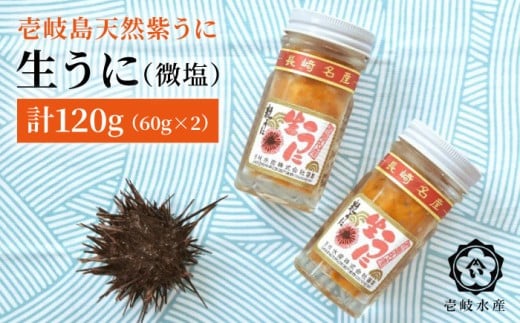 ウニ 生ウニ 天然紫うに!生 うに 2本セット(無添加・微塩)計 120g [壱岐市][壱岐水産][JBR006] 28000 28000円