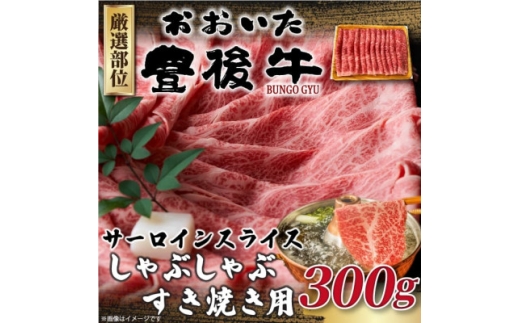 ＜毎月定期便＞＜厳選部位＞おおいた豊後牛サーロインしゃぶしゃぶすき焼き用 300g(日出町)全3回【4074142】