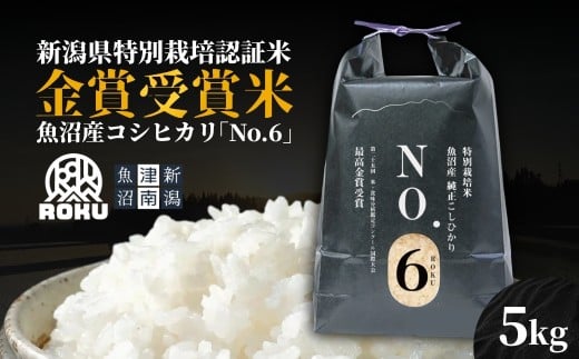 【令和7年産】新潟県認証魚沼産コシヒカリ NO.6 5kg（5kg×1袋）