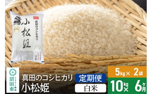 【白米】《定期便6回》令和7年産 新米受付 真田のコシヒカリ小松姫 10kg（5kg×2袋） 金井農園