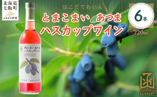 とまこまい あつまハスカップワイン　720ml　6本 【 ふるさと納税 人気 おすすめ ランキング ワイン わいん ハスカップワイン とまこまい あつま セット お酒 アルコール 北海道 七飯町 送料無料 】 NAX045