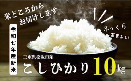令和7年産 松阪産こしひかり精米 10kg[002188]