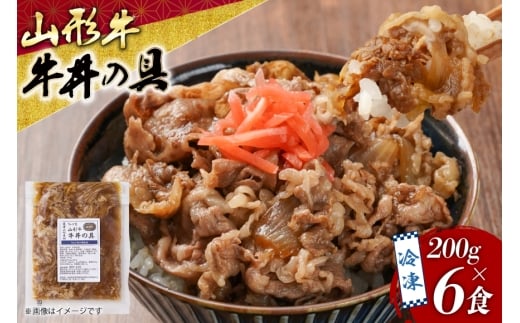 牛丼 冷凍 山形牛 牛丼の具 200g 6食 セット [りんご苑 山形県 高畠町 tk06ays660003] レトルト 時短 簡単 手軽