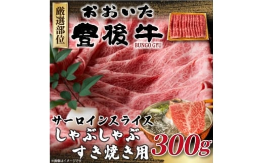 ＜毎月定期便＞＜厳選部位＞おおいた豊後牛サーロインしゃぶしゃぶすき焼き用 300g(日出町)全6回【4074143】
