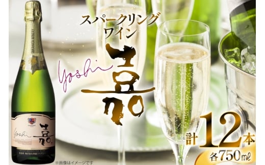 スパークリング 嘉 yoshi スパークリング スウィート 750ml 12本 [小田部商店 山形県 高畠町 tk06ayt180131] 甘口 高畠ワイナリー 白 ワイン オレンジマスカット