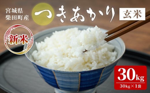 ＜先行予約！2025年9月下旬から順次発送予定＞【令和7年産 新米】つきあかり 玄米 30kg 柴田町産 お米 おこめ 米 コメ ご飯 ごはん おにぎり お弁当 【農事組合法人桜花爛漫】sh126