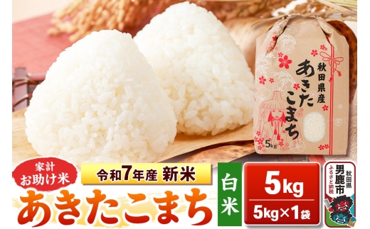 令和7年産 新米【白米】家計お助け米 あきたこまち 5kg 秋田県 男鹿市 こまちライン 2129129 - 秋田県男鹿市