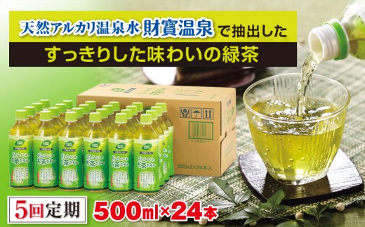 C3-22118／【5回定期】財宝のおいしい お茶 500ml×24本