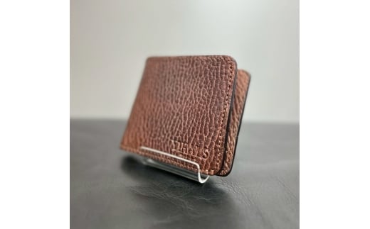 YIHALS ハンドメイド 鹿革 2つ折り財布 ブラウン《靴屋が手掛ける革製品》｜イハレス レザー 革小物 [0644]