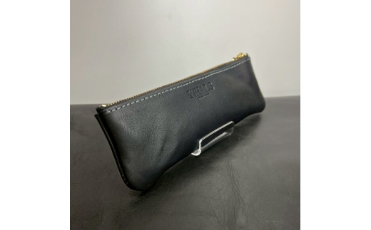 YIHALS ハンドメイド 牛革 ペンケース ネイビーブルー《靴屋が手掛ける革製品》｜イハレス レザー 革小物 [0647] 2294973 - 神奈川県伊勢原市