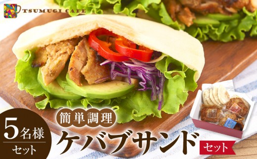 ケバブサンド セット 約5名分 ケバブチキンステーキ 230g×3食 ピタパン×5枚 肉料理 鶏肉 温めるだけ 惣菜 お手軽 簡単 ギフト 贈り物 ホームパーティー 1244696 - 和歌山県白浜町