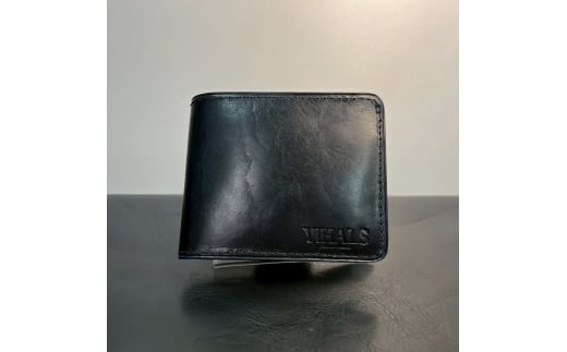 YIHALS ハンドメイド 牛革 2つ折り財布 ネイビーブルー《靴屋が手掛ける革製品》｜イハレス レザー 革小物 [0665]