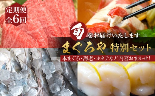 【定期便6ヶ月】まぐろや　特別セット【 惣菜 まぐろ 鮪 本鮪 サーモン 海老 お刺身 海鮮 セット 福袋 キンメ きんめ お取り寄せ 御中元 お中元 お歳暮 父の日 母の日 贈り物 日本酒 焼酎】【 神奈川県 小田原市 】 710050 - 神奈川県小田原市