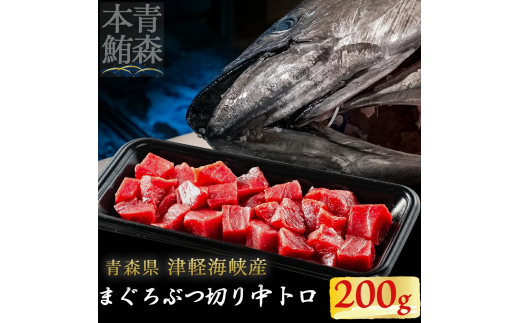 津軽海峡産マグロ　中トロブツ切　200g 2290435 - 青森県むつ市