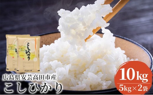米 令和7年産 こしひかり 真空パック 10kg(5kg×2袋)2025年 広島県安芸高田市産 白米 お米 コシヒカリ