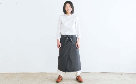 サロンエプロン_チャコール S-UW-A31A 597458 - 岡山県西粟倉村
