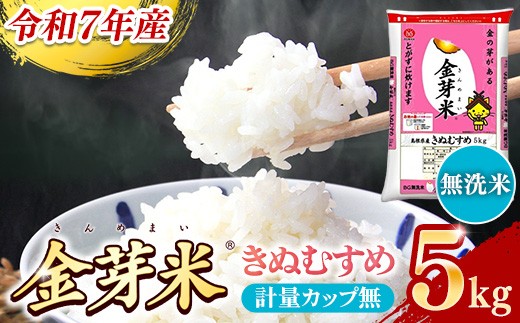 BG無洗米・金芽米きぬむすめ 5kg 計量カップ無し【令和7年産 節水 健康 ビタミン ミネラル つや お弁当 おいしい うまみ 甘み ふっくら 時短 簡単 島根県 安来市】【価格改定】 956088 - 島根県安来市