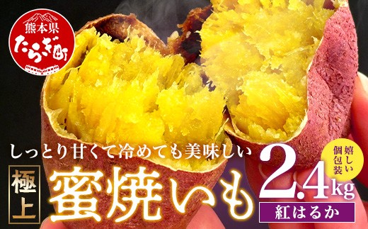 [11月〜順次発送]紅はるか 蜜焼いも 合計 2.4kg (120gの個包装×20パック) 真空袋 真空パック 焼芋 焼き芋 やきいも さつまいも 紅はるか 個包装 常温 熊本産 042-0582-a