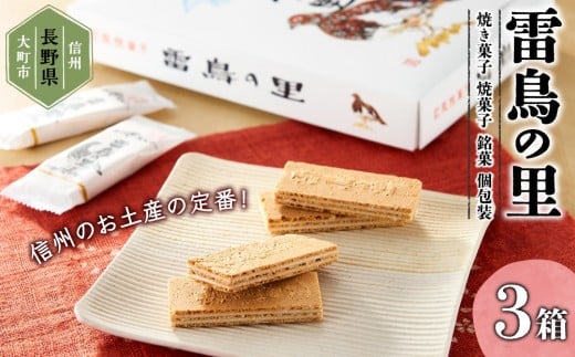 雷鳥の里（お菓子　焼き菓子セット　16個×3箱）　