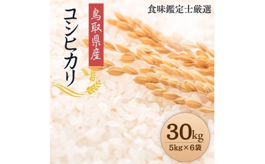 1090.【令和7年産新米】【食味鑑定士厳選】 鳥取県産 コシヒカリ30kg (5kg×6袋)