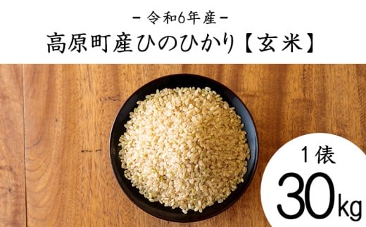 【令和6年産】宮崎県高原町産 ひのひかり玄米 30kg TF00845-P00079