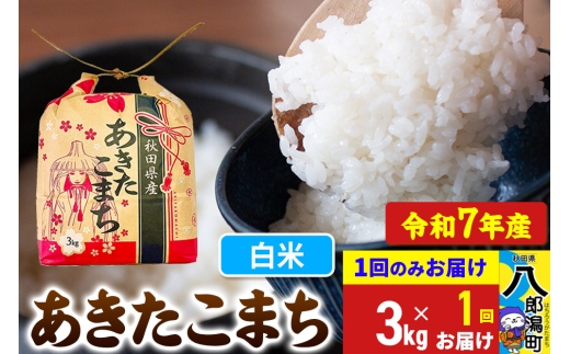 [新米] あきたこまち 3kg×1袋[白米]令和7年産 秋田県産 こまちライン