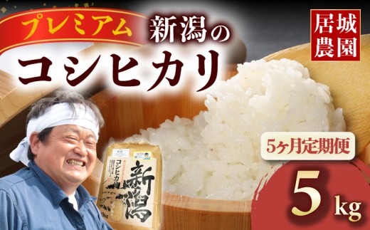 【 定期便 5ヶ月連続お届け】 プレミアム コシヒカリ 5kg ×5回 令和7年産 新潟 米 特別栽培米 5ヶ月 こしひかり プレミアムコシヒカリ 精米 白米 ご飯 おにぎり 弁当 新潟県産 菅谷産 お米 こめ 農家直送 人気 居城農園 菅谷 新潟県 新発田市 ijiro001_2025