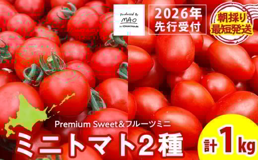 [2026年先行予約] 朝採りフルーツミニトマト&フルーツミニ 計1kg