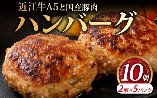 近江牛A5と国産豚肉の手ごねハンバーグ 10個 (90g×10個) ハンバーグ 近江牛 近江牛ハンバーグ 冷凍 A5 A5ランク 国産 牛肉 肉 お肉 国産豚肉 豚肉 国産豚 和牛 黒毛和牛 国産牛 日本三大和牛 雌牛 メス牛 ブランド牛 お歳暮 おすすめ 滋賀 彦根