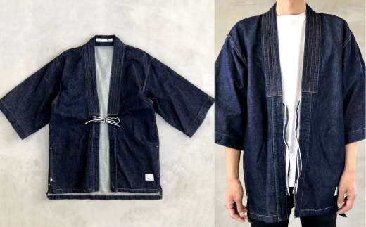 【大サイズ】BLUE SAKURA 着物ジャケット 和紙ver DNTSW05 着物 ジャケット モダンジャケット 上着 服 岡山デニム ファッション デニム 和紙 岡山県 倉敷市