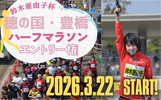 鈴木亜由子杯 穂の国・豊橋ハーフマラソン2026 エントリー権 523756 - 愛知県豊橋市