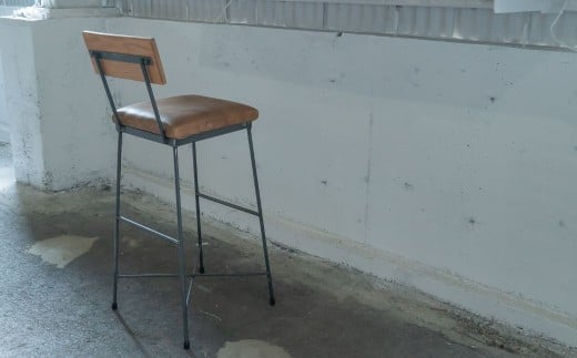 【9月30日〆飛騨牛が抽選で当たる】SK COYNTER CHAIR -本革- ダークブラウン チェア 椅子 イス いす 家具  レザー ブラウン アイアン スチール アンティーク レトロ インテリア モダン シンプル スタイリッシュ 鉄製 SIKAKU 岐阜県 大垣市