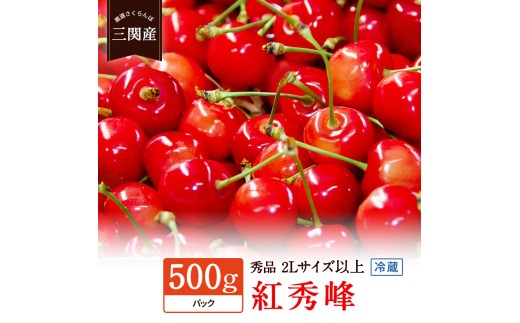 数量限定！「冷蔵」紅秀峰 500g 秀2Lサイズ以上【田村果樹園】[H10804]