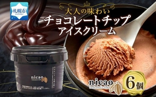 nicao チョコレートチップアイスクリーム 6個