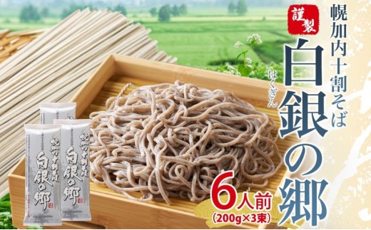 [№5795-0415] 白銀の郷 200g×3束 6人前 十割 そば 北海道 幌加内 蕎麦 乾麺 麺 常温 年越し ソバ 引っ越し 十割そば グルメ 無塩 備蓄 保存食 食塩不使用 国産 グルテンフリー 和食 ヘルシー お取り寄せ ギフト 贈り物 まとめ買い ほろかない 送料無料