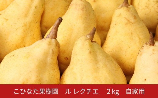 【先行予約】ルレクチエ ２㎏ 自家用 [2025年発送分] 令和７年産 洋梨 新潟 三条 燕三条 果物  [こひなた果樹園] 【010S802】